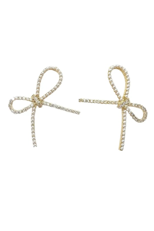 PEARL BOW EARRING