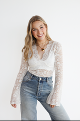 ETHERAL SHEER LACE TOP