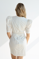 TWISTED PUFF SLEEVE DRESS
