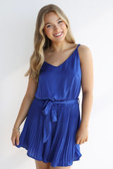 SATIN CAMI SASH ROMPER