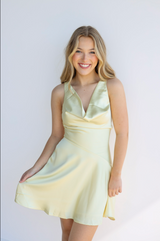 SABRINA SATIN COWL MINI