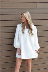 FLOWER JACQUARD MINI DRESS