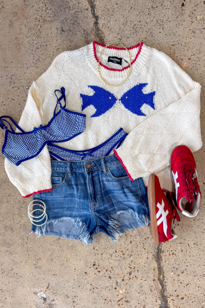 Seaside Picnic Bikini Top