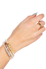 Budha Girl™ 3 Queen Clear Pearl Bangles
