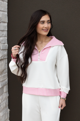 Kelly Striped Collar Pullover