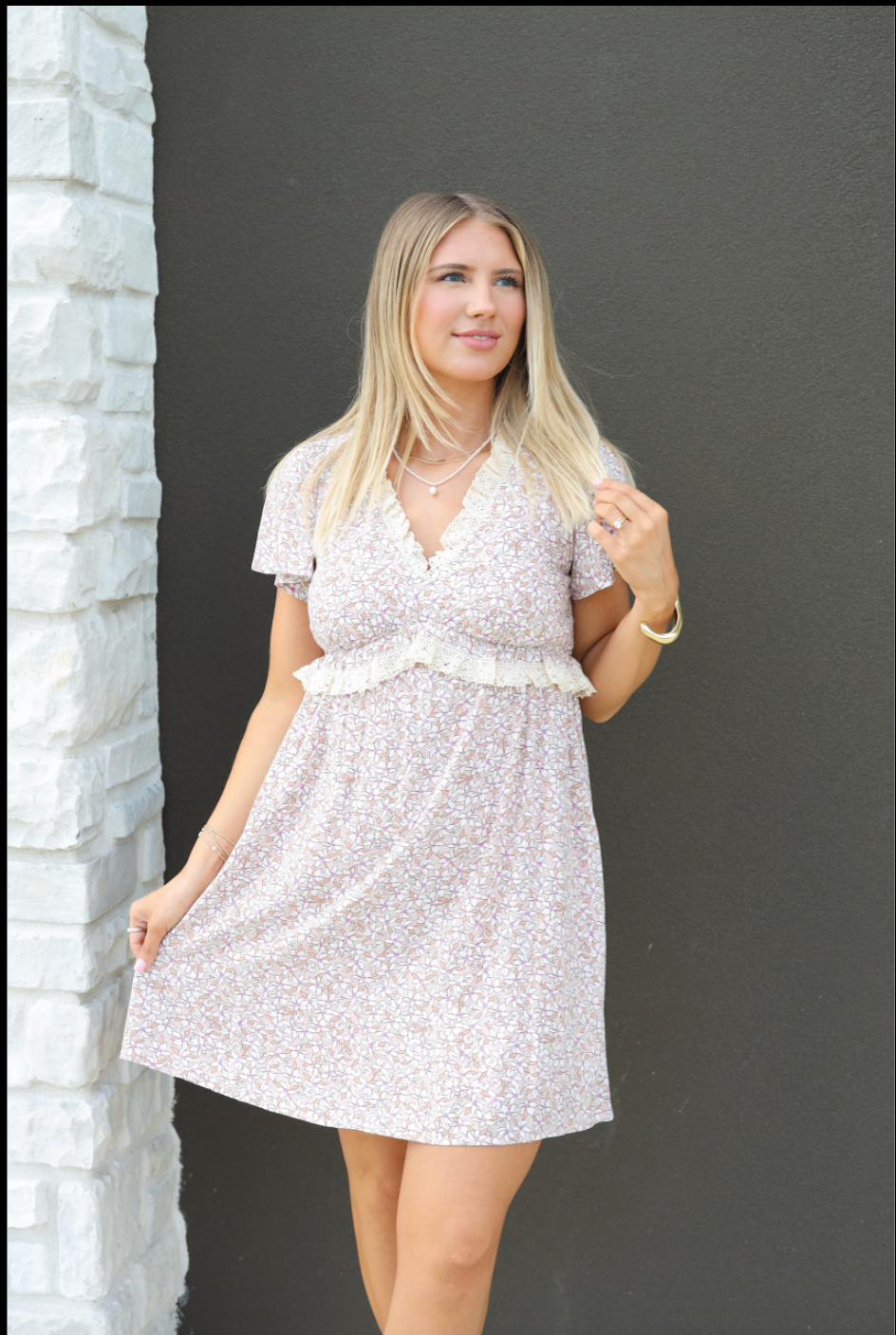 ROSALIND LACE MINI DRESS