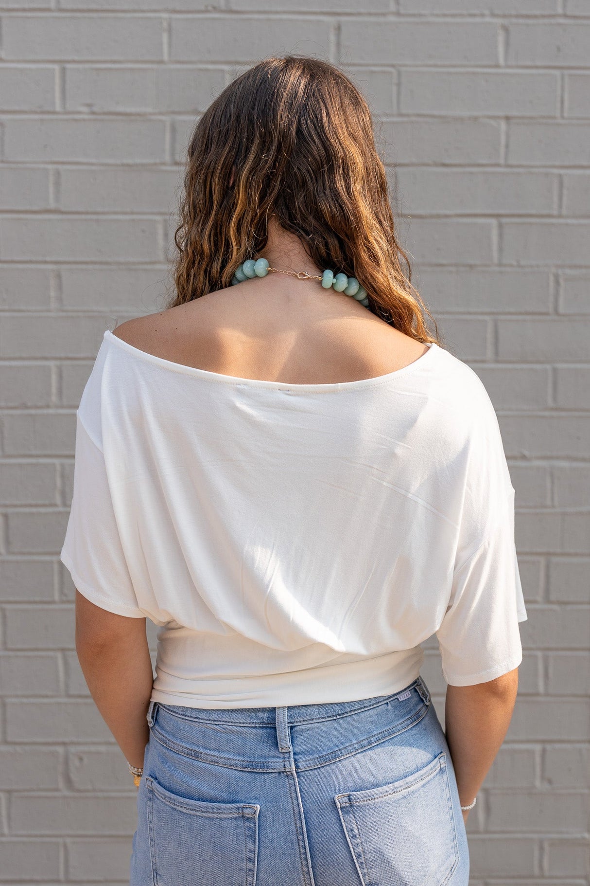 One-shoulder Ruched Waist Knit Top