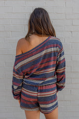 Sunset Escape Knit Lounge Short Set