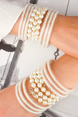 Budha Girl™ 3 Queen Clear Pearl Bangles