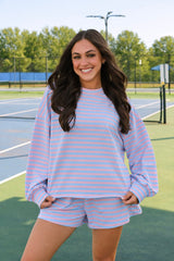 Oversized Striped Crew