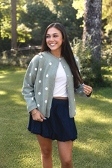 Polka Dot Button Front Cardigan (Multiple Colors)