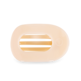 Round Flat Hair Clip | Large | Almond Beige