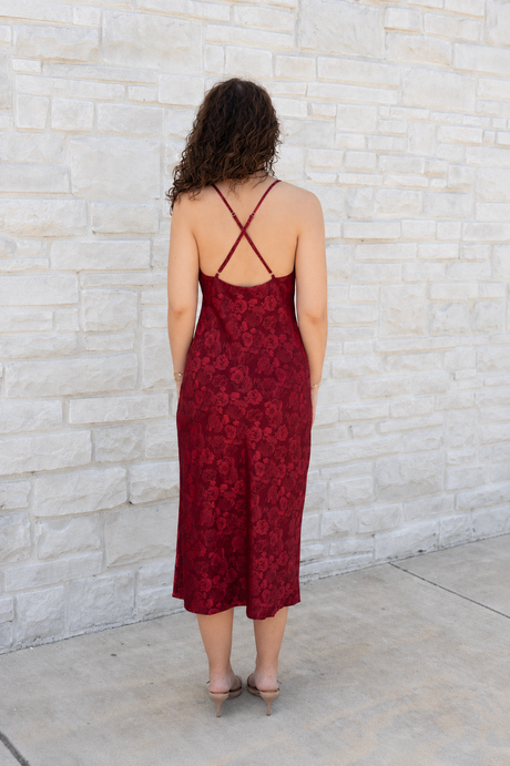 Cowl Neck Spaghetti Strap Slip Dress