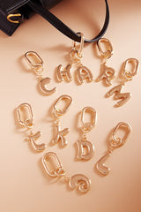 Initial Bag Charm Keychain