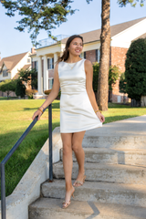 Boat Neck Sleeveless Mini