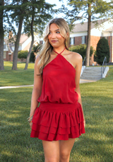 Ruffle Halter Romper
