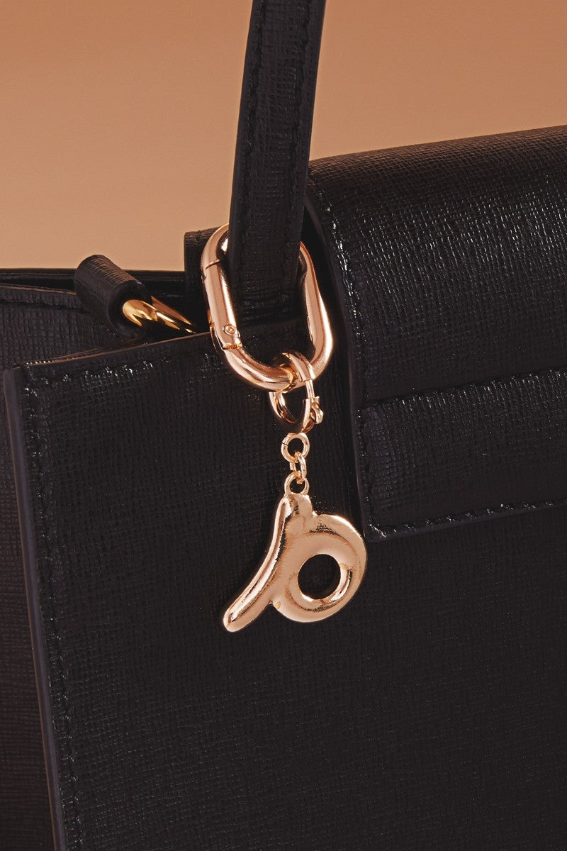 Initial Bag Charm Keychain