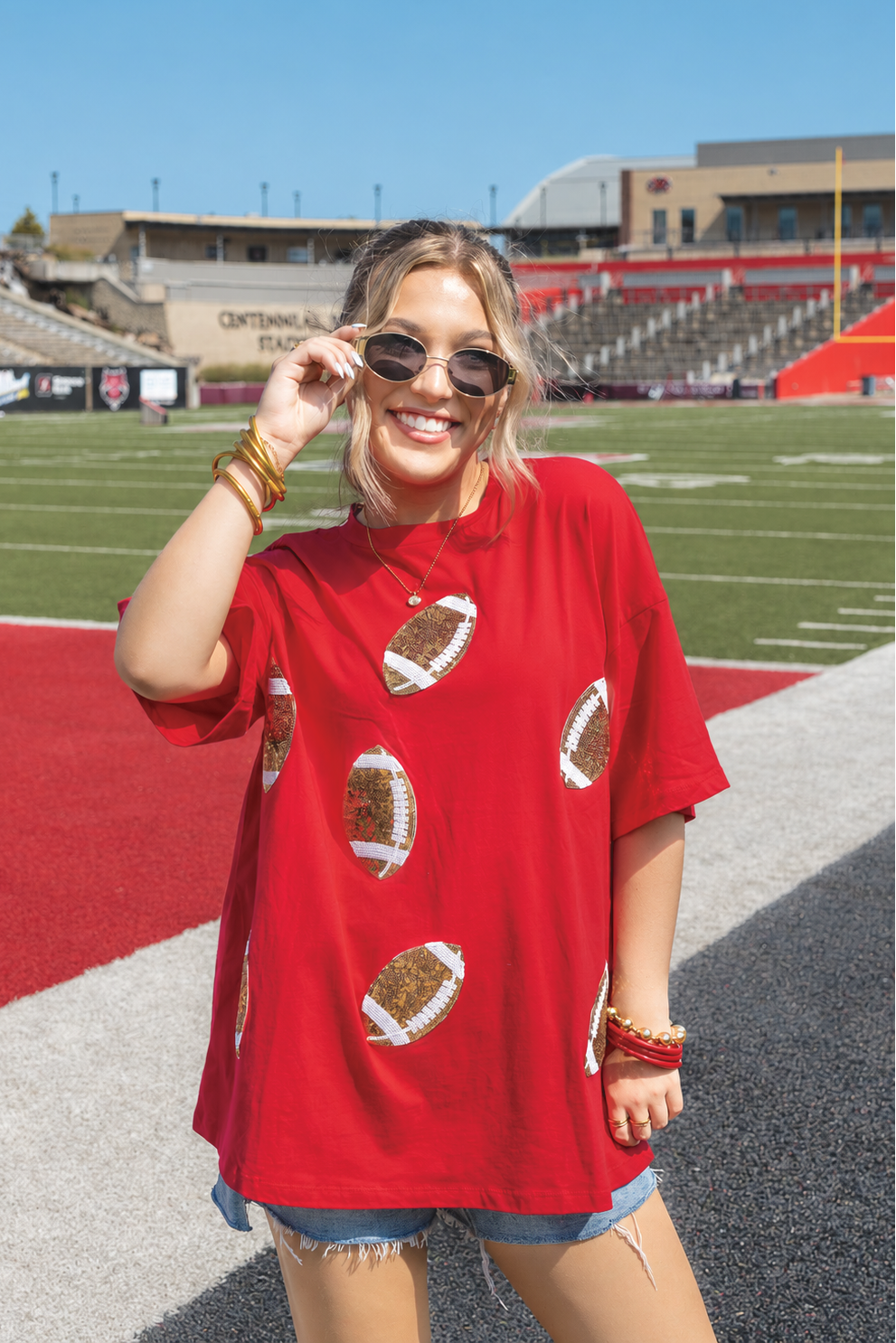 Game Day Dazzling Football T-shirt