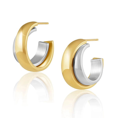 MINI WHITNEY TWO TONE EARRING