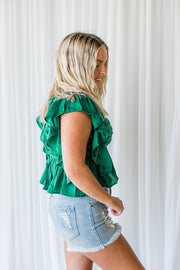 V-NECK BUTTERFLY TOP