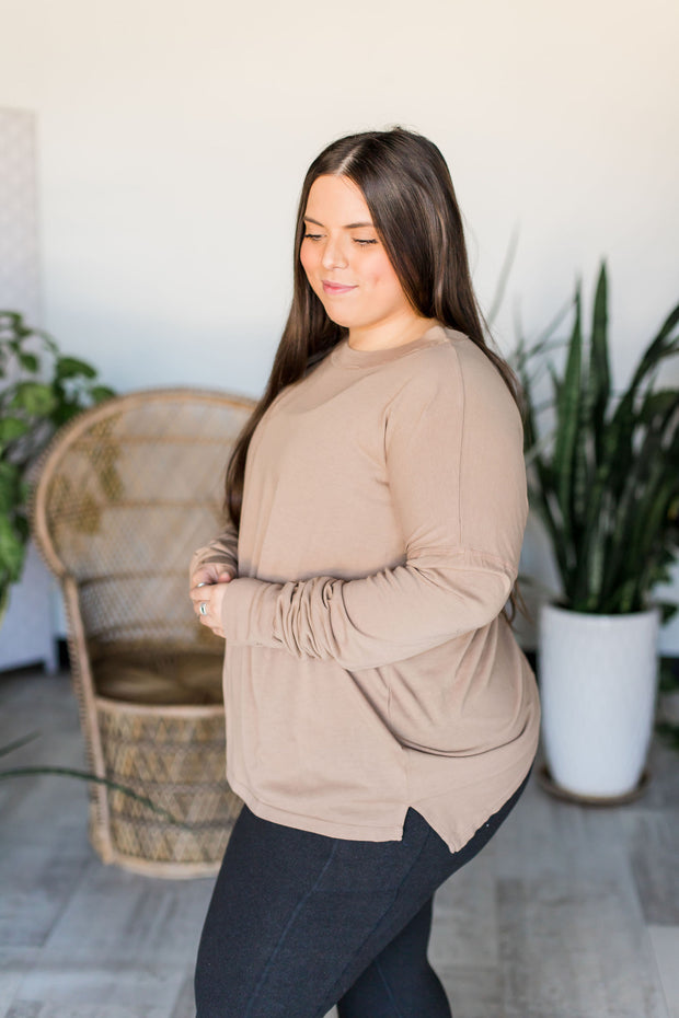HI-LO MINERAL WASH SWEATER (REGULAR, CURVY SIZES)  (MULTIPLE COLORS)