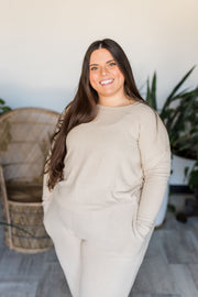 FUZZY LONG SLEEVE TOP (CURVY SIZES MULTIPLE COLORS)