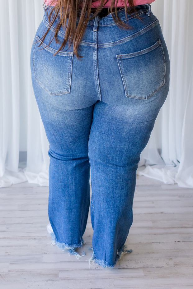 AMY ANKLE FLARE JEAN (CURVY SIZE)