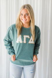 SORORITY CHENILLE LETTER SWEATSHIRT