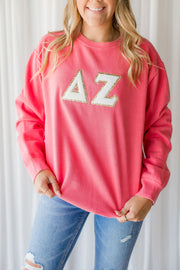 SORORITY CHENILLE LETTER SWEATSHIRT