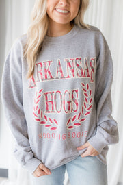 ARK PLAID CREST THRIFTED SWEATSHIRT