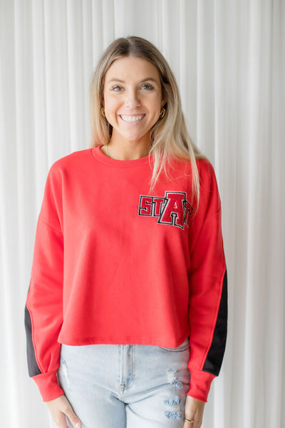 A-STATE CHENILLE LETTERS SWEATSHIRT