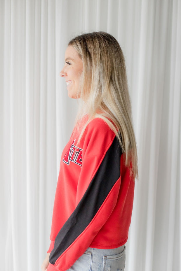 A-STATE CHENILLE LETTERS SWEATSHIRT
