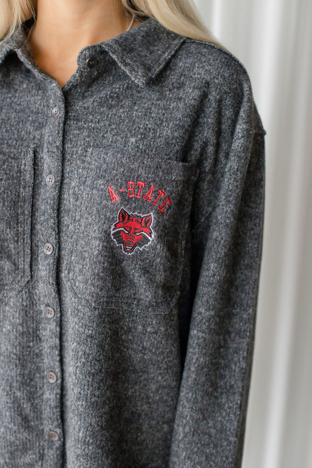 A-STATE BUTTON UP SHACKET