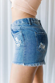 Mid-Rise Destroyed Shorts