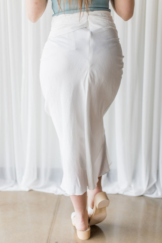 WAIST TIE MIDI SKIRT