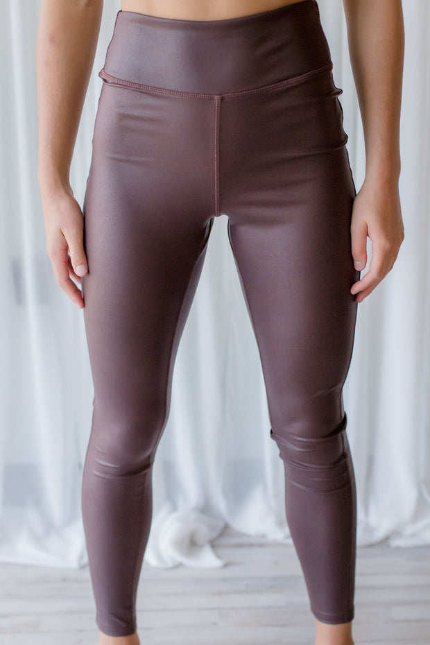 Skims Metallic Shimmer Pant Leggings in Copper Brown NWT XXS | eBay