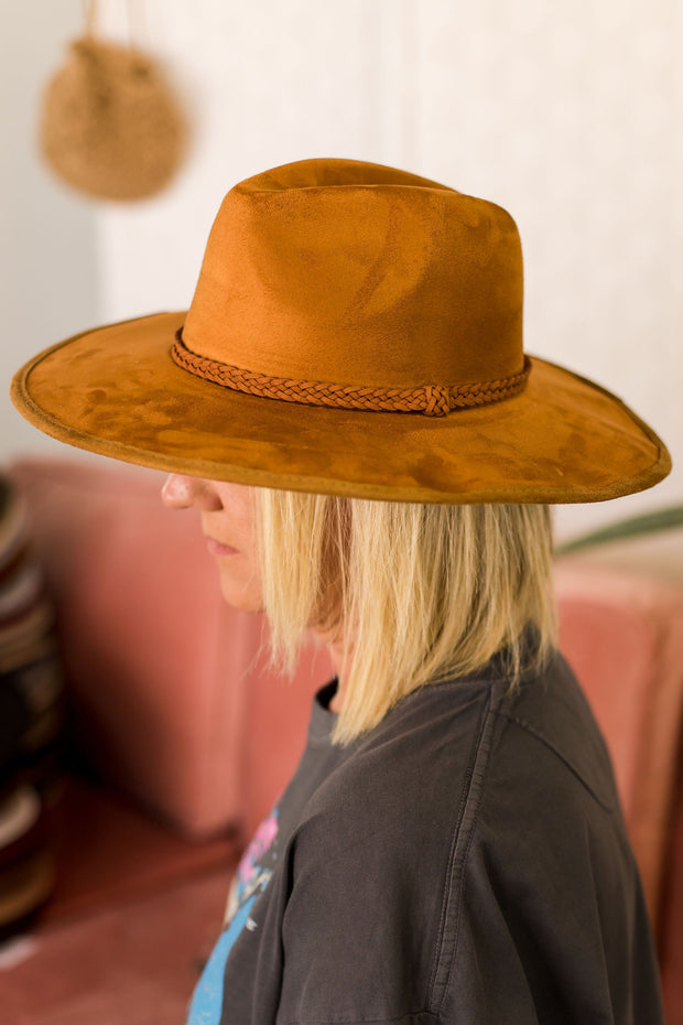 BROWN BANDED CASS HAT