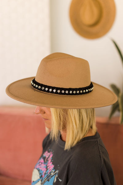 TAUPE BLING HAT