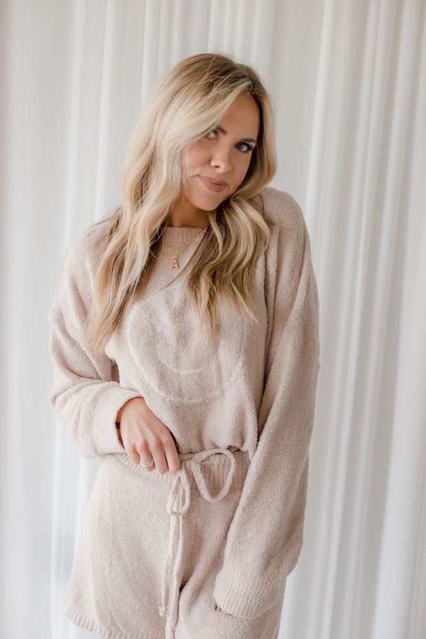 COZY SOFT SMILEY SHORT SET