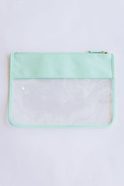 NYLON/CLEAR CLUTCH