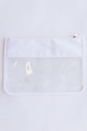 NYLON/CLEAR CLUTCH