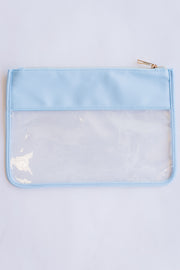 NYLON/CLEAR CLUTCH