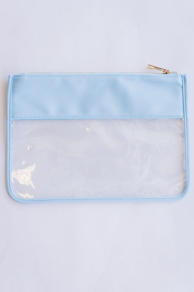 NYLON/CLEAR CLUTCH