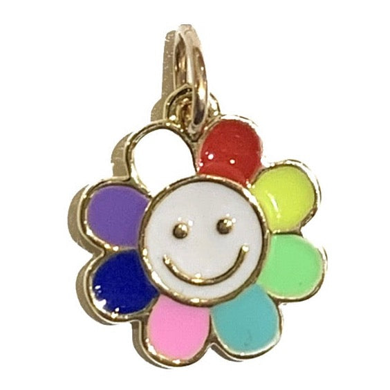 SMILEY FACE FLOWER CHARM