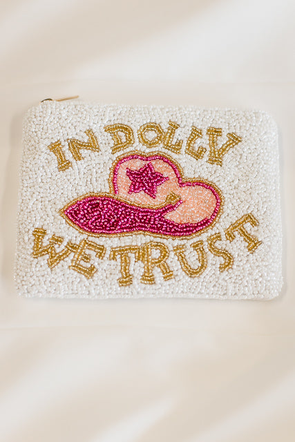 IN DOLLY WE BEADED COIN PURSE
