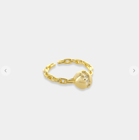 GOLD PLATED PAPERCLIP RING